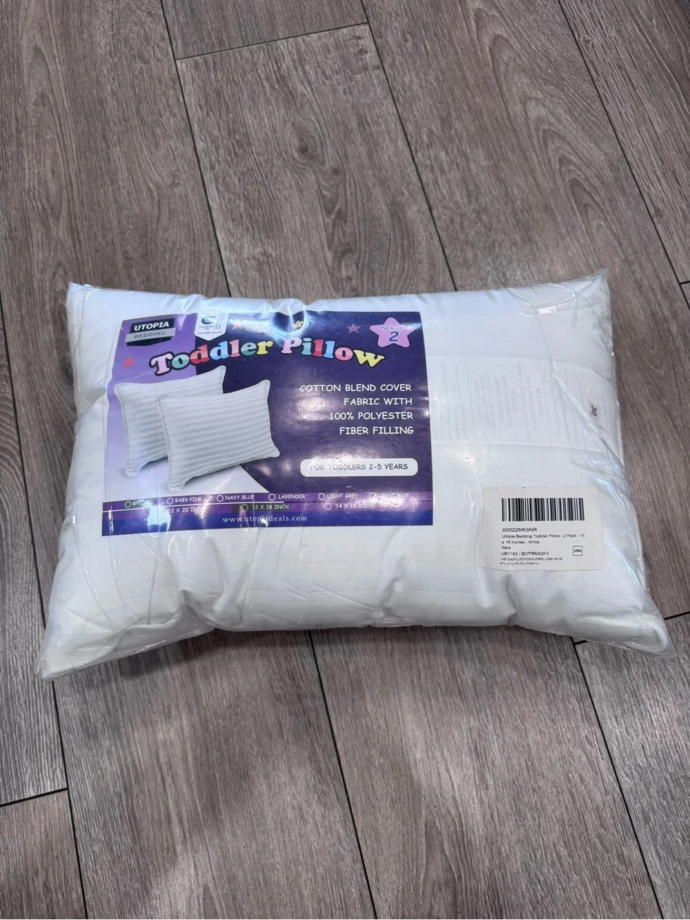 Utopia Bedding Toddler Pillow (White, 2 Pack), 13x18